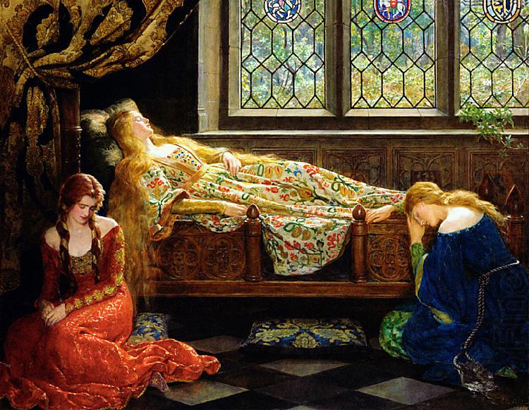 John Maler Collier The sleeping beauty china oil painting image